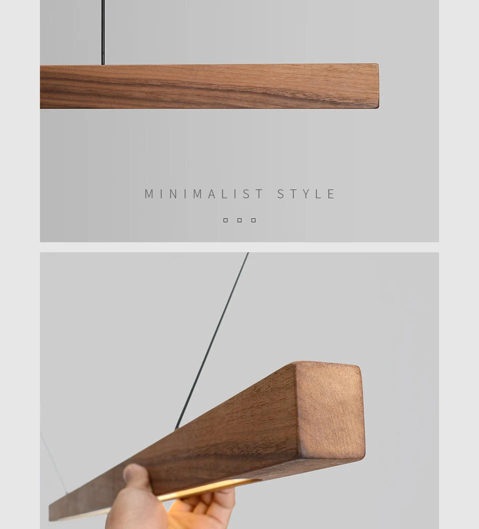 Nordic Wood Pendant Lights LED Modern Hanging Lamp