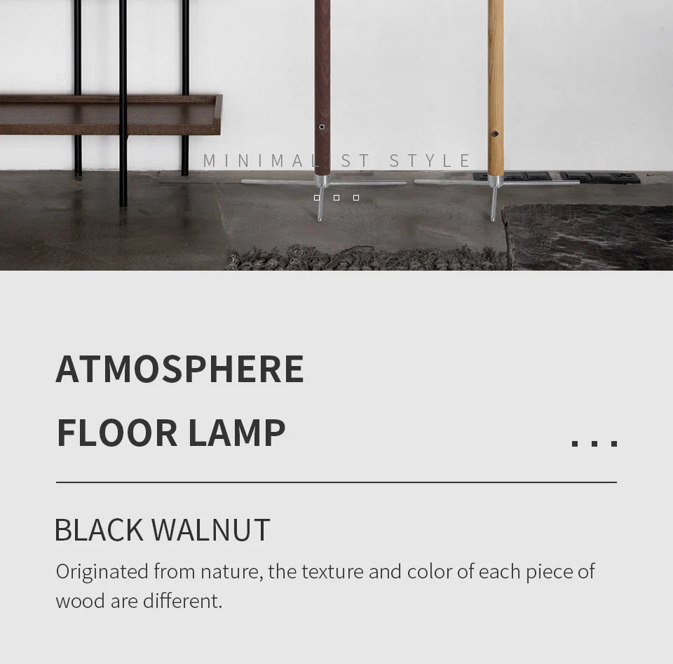 LED Wooden Standing Floor Lamp