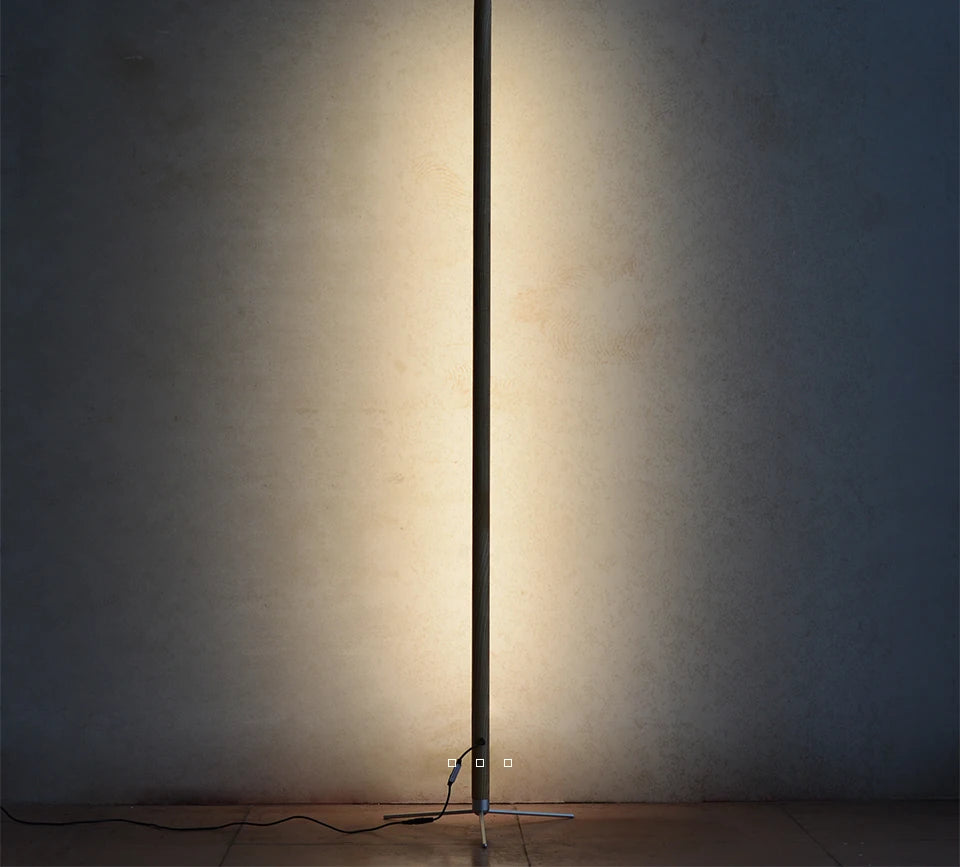 LED Wooden Standing Floor Lamp