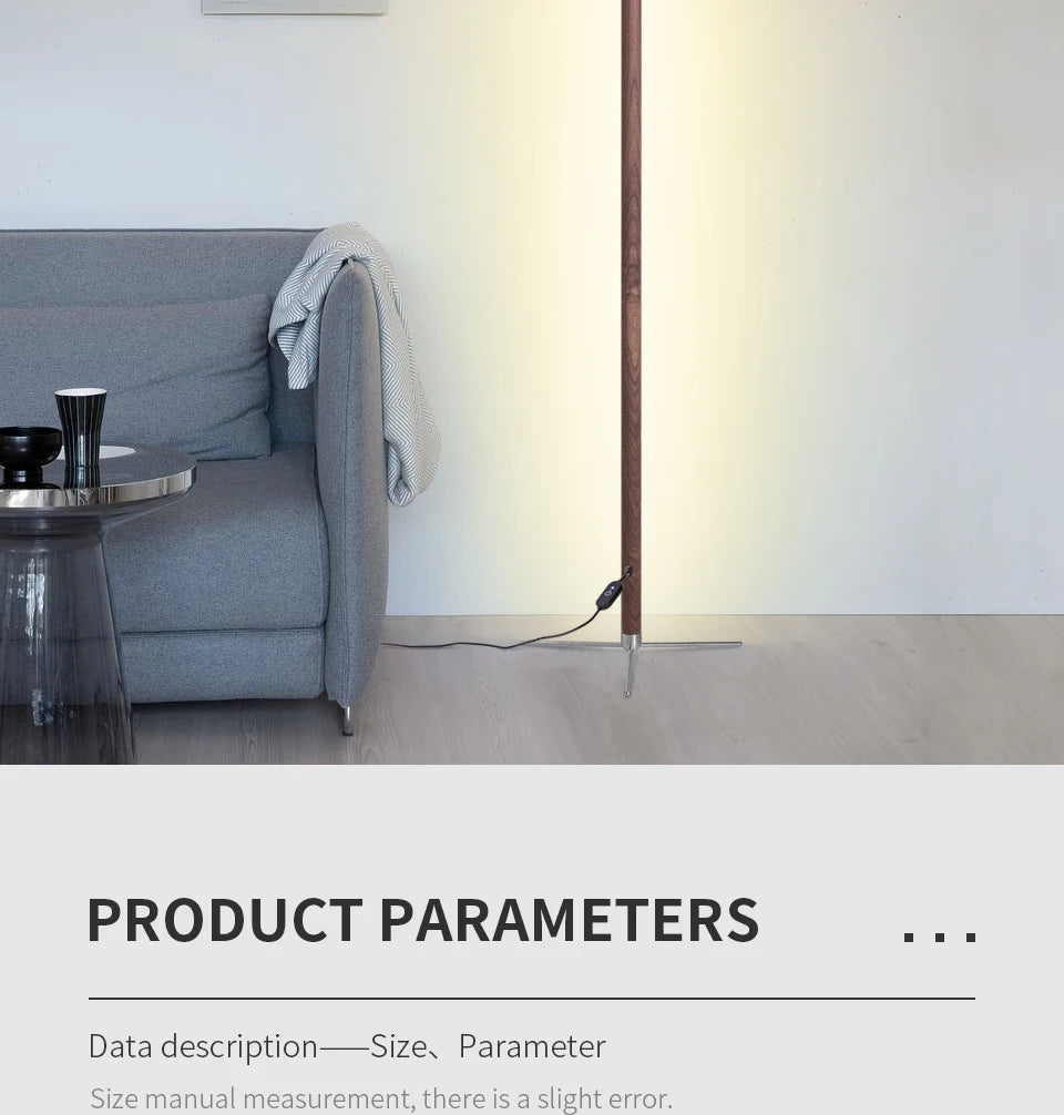 LED Wooden Standing Floor Lamp