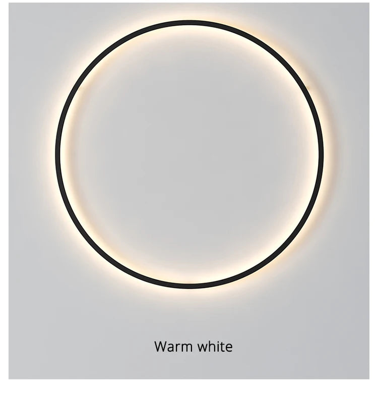 Simple Circle Background Decoration Lamp