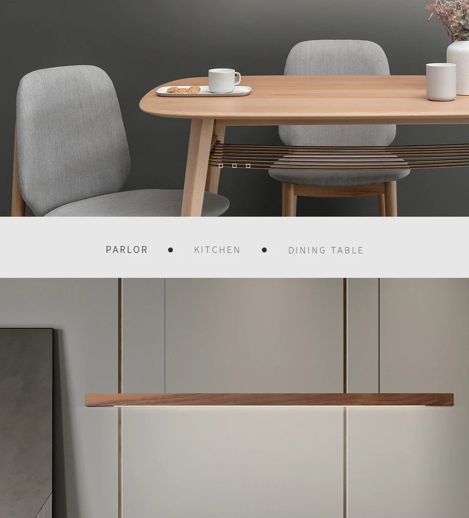 Nordic Wood Pendant Lights LED Modern Hanging Lamp