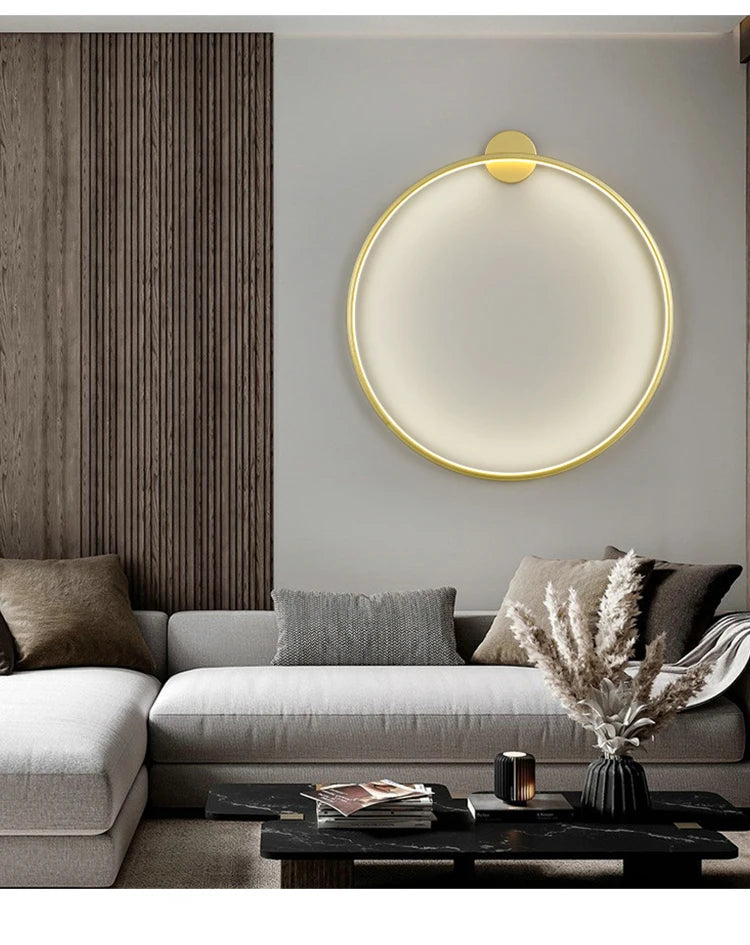 Simple Circle Background Decoration Lamp