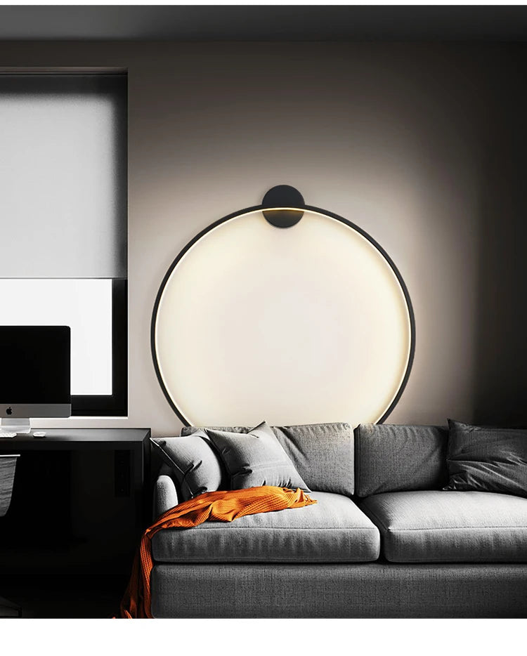 Simple Circle Background Decoration Lamp