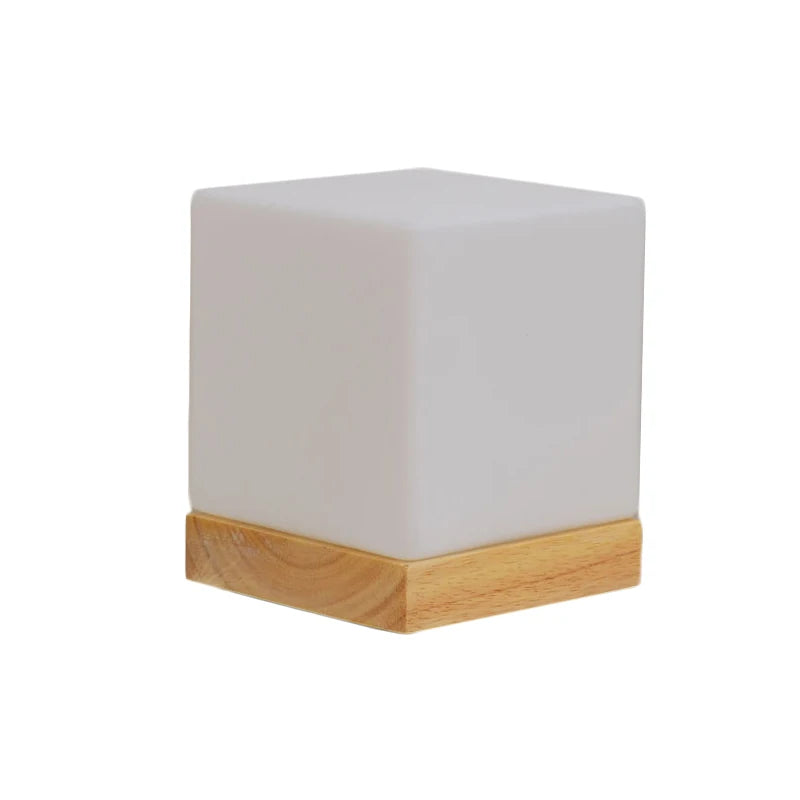 Modern bedroom table lamp solid wood