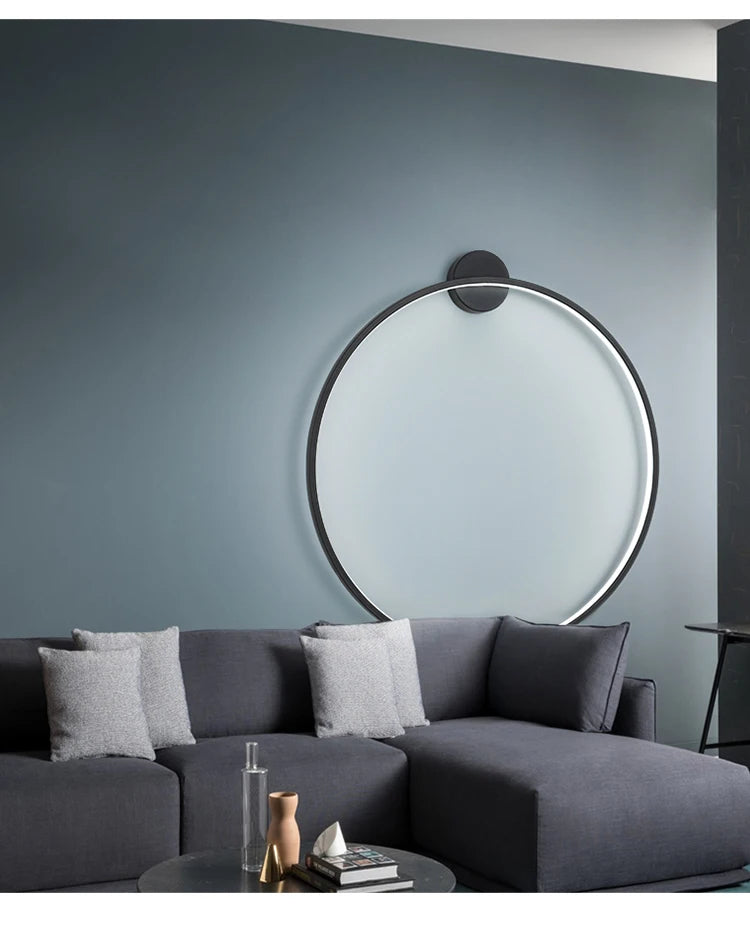 Simple Circle Background Decoration Lamp