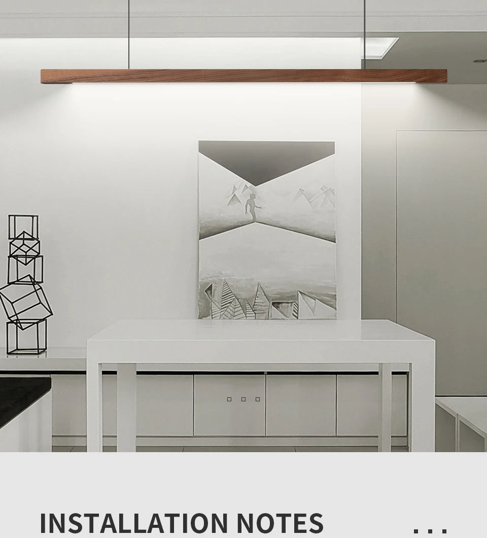 Nordic Wood Pendant Lights LED Modern Hanging Lamp