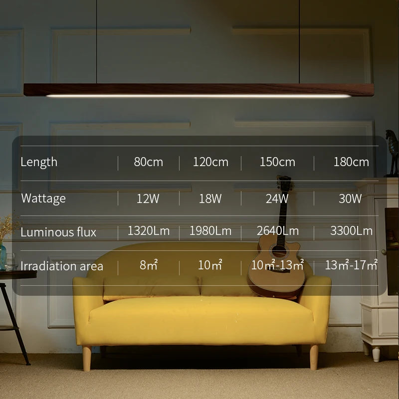 Nordic Wood Pendant Lights LED Modern Hanging Lamp