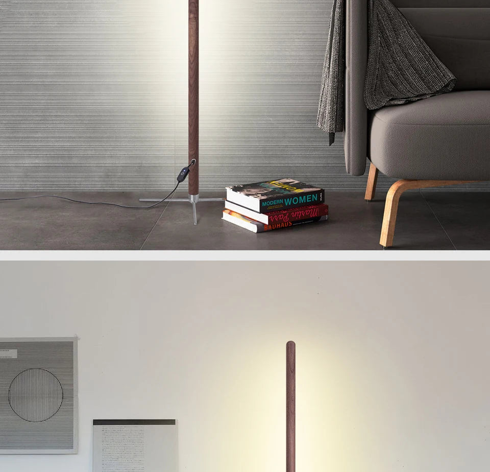 LED Wooden Standing Floor Lamp