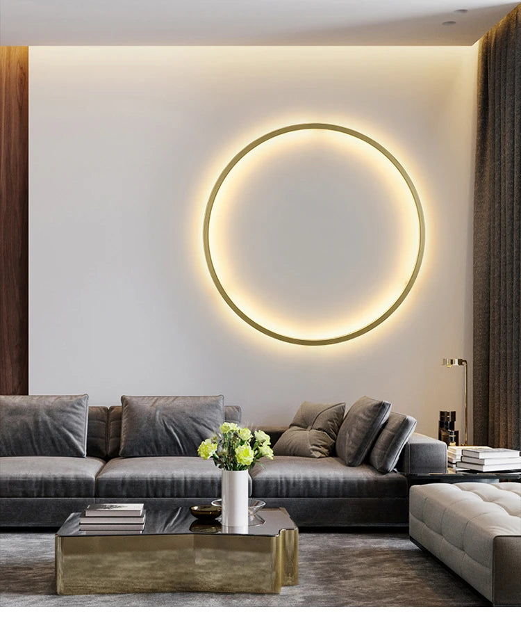 Simple Circle Background Decoration Lamp