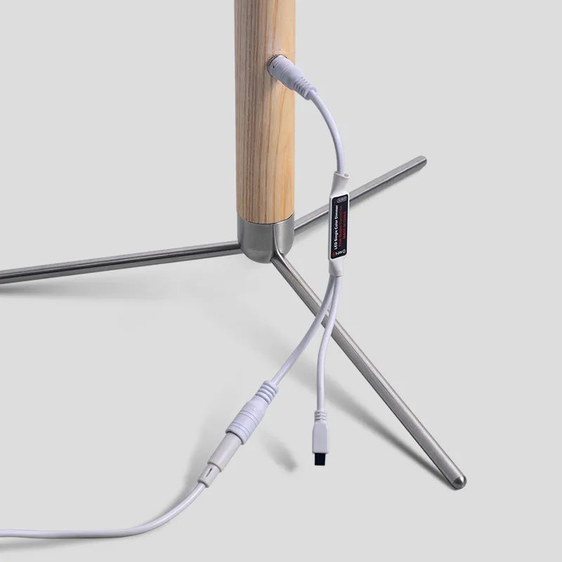 LED Wooden Standing Floor Lamp