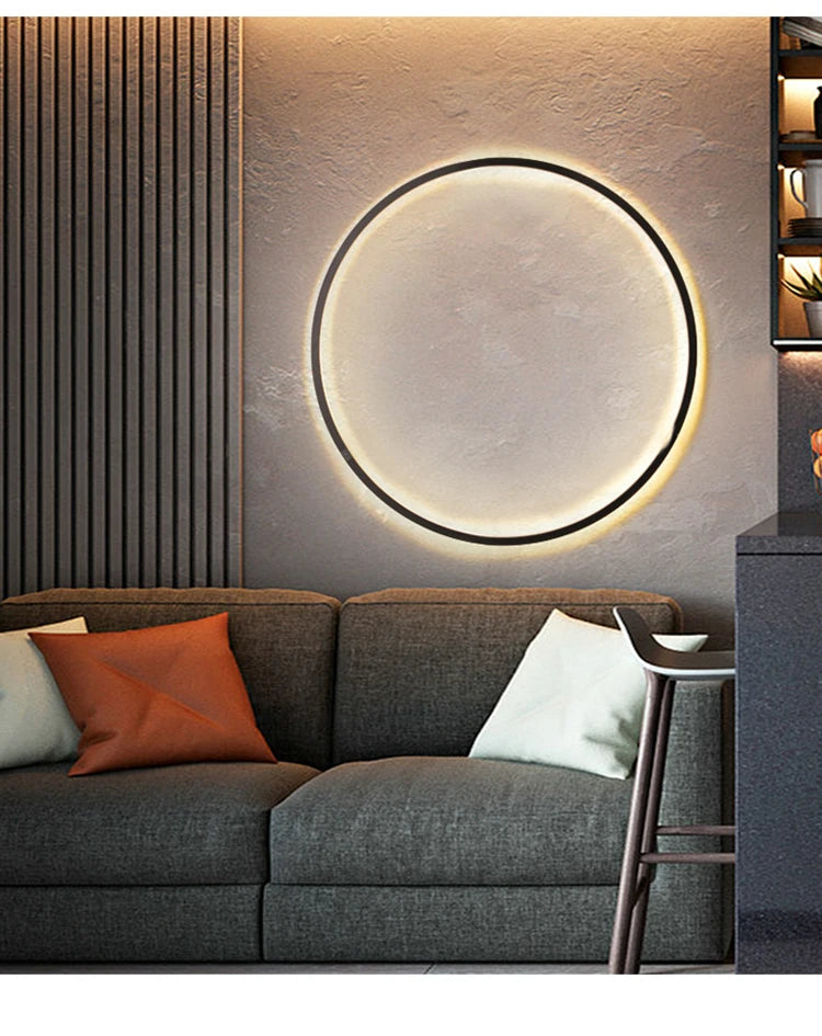 Simple Circle Background Decoration Lamp