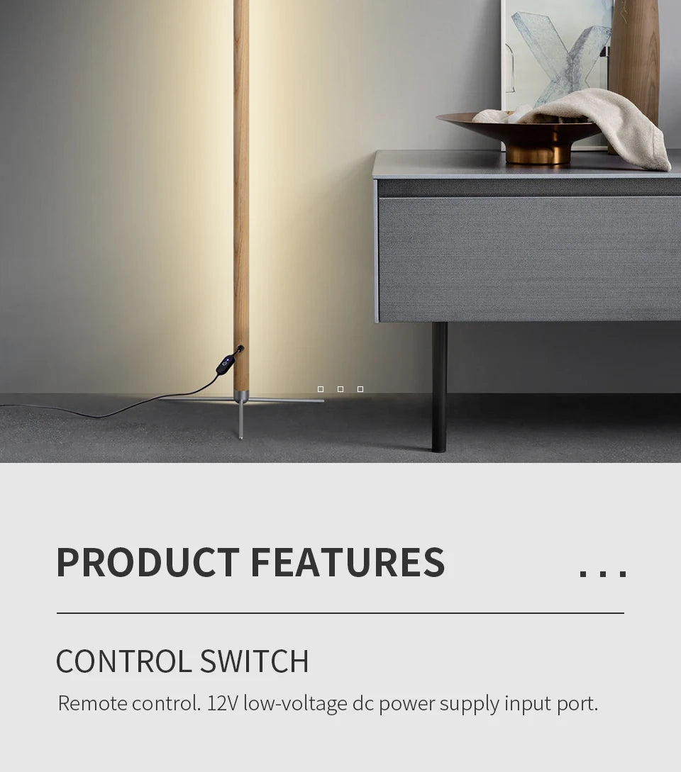 LED Wooden Standing Floor Lamp