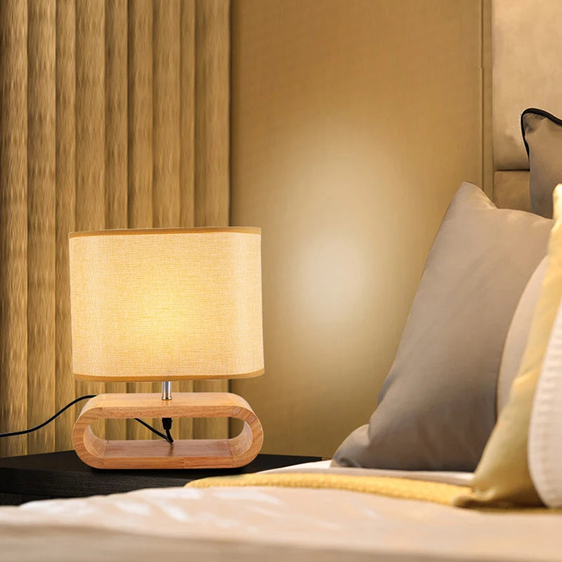 Wooden Table Lamp For Bedroom
