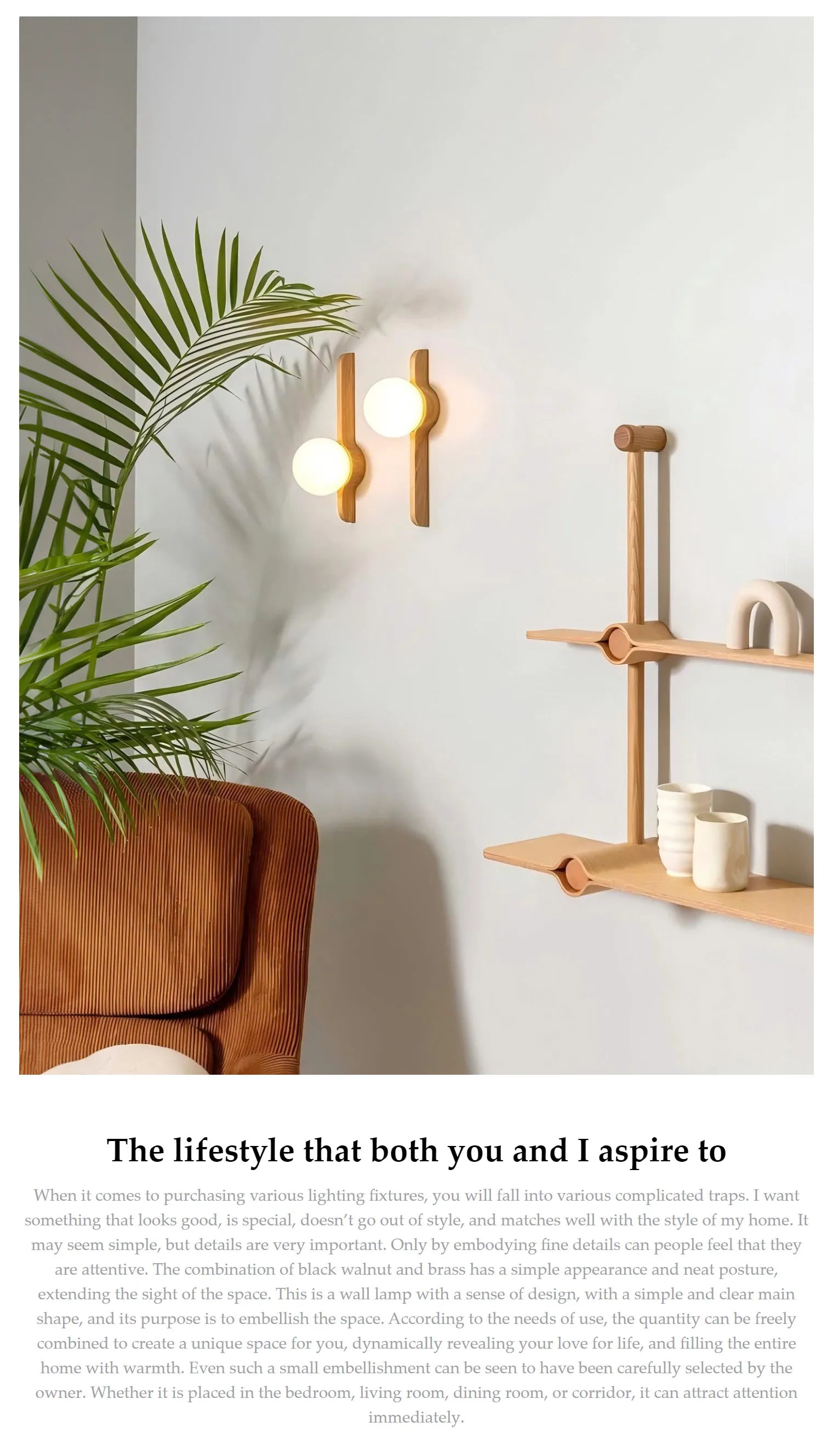 Globe Glass Moonlight Creative Walnut Wood,