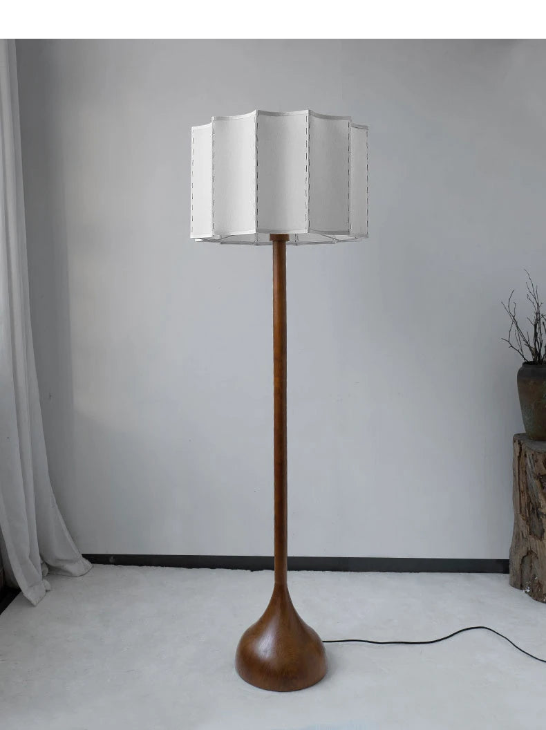 Wabi Sabi Style Wooden Standing Lamp