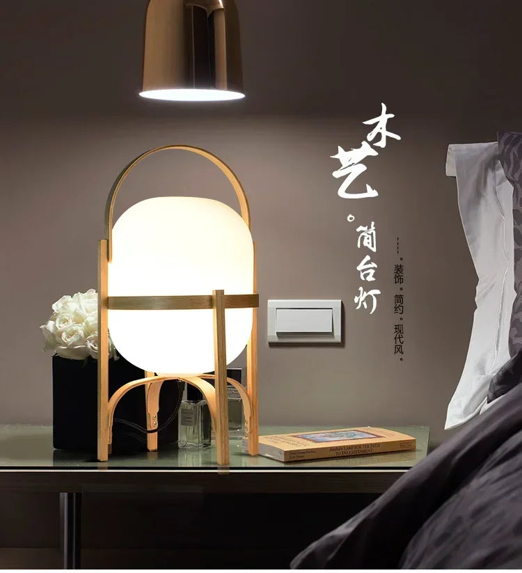 Floor Lamp Art Modern Simple Wood Light