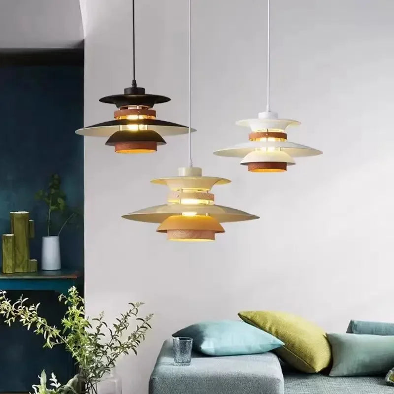 Danish Designer Walnut Led Pendant Lamp
