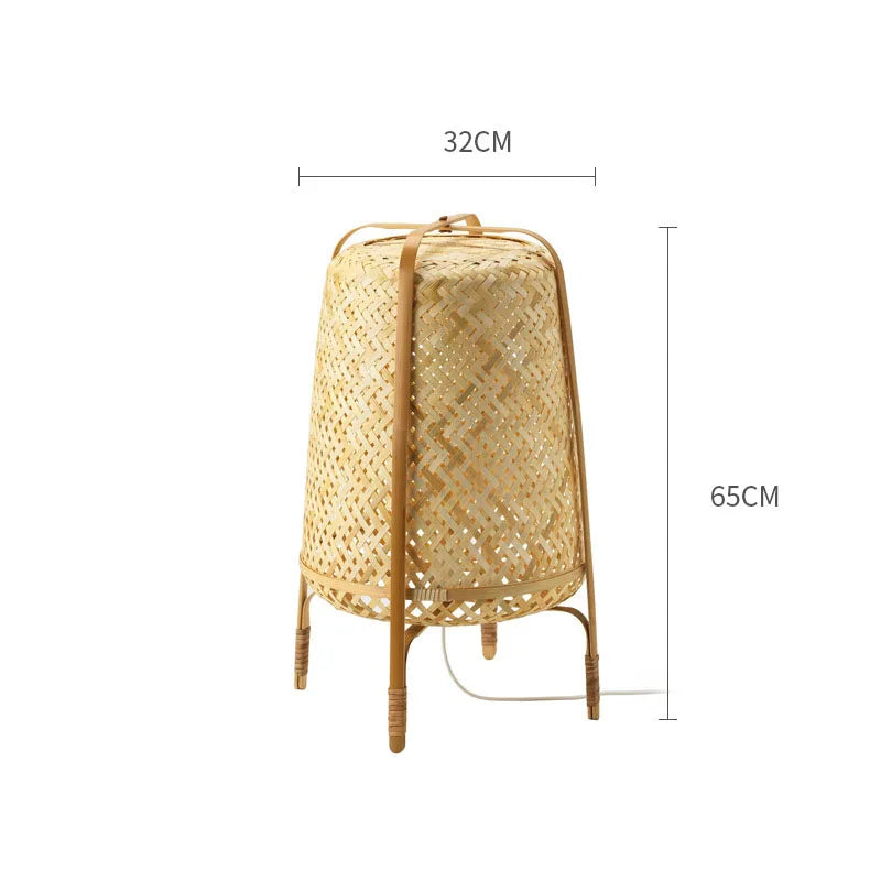 Modern Bamboo Weaving Floor Lamp