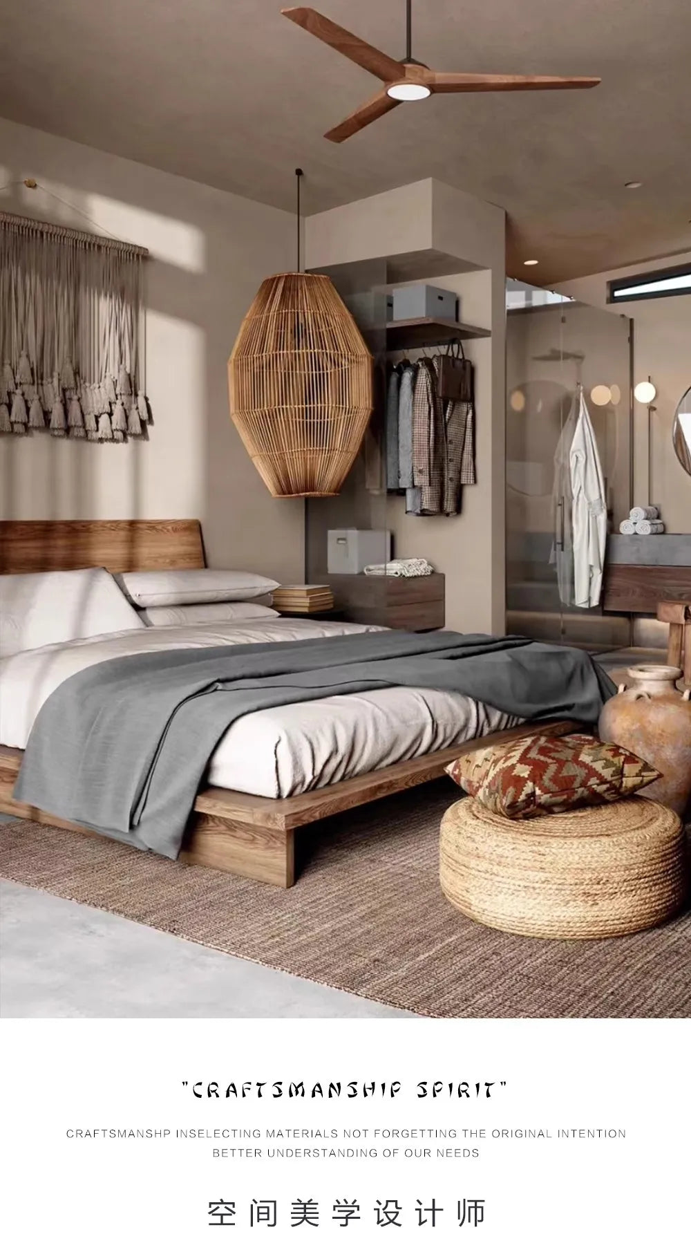 Vintage Handmade Rattan Led Chandelier Lantern Bamboo lamp