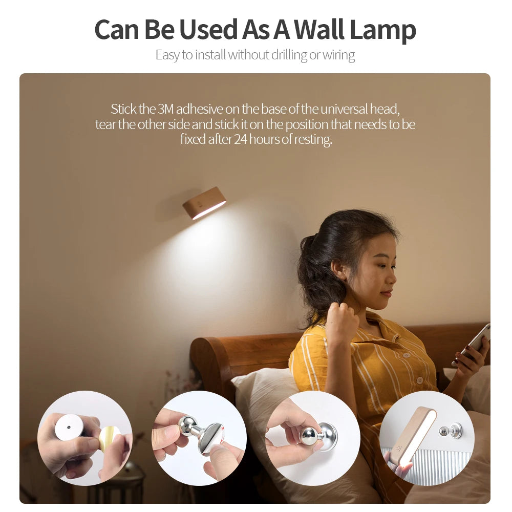 Nordic Wood LED Desk Lamp Branches Storage