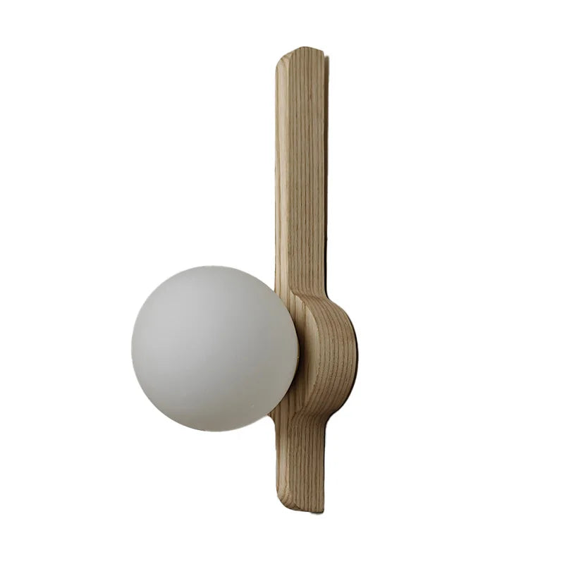 Globe Glass Moonlight Creative Walnut Wood,