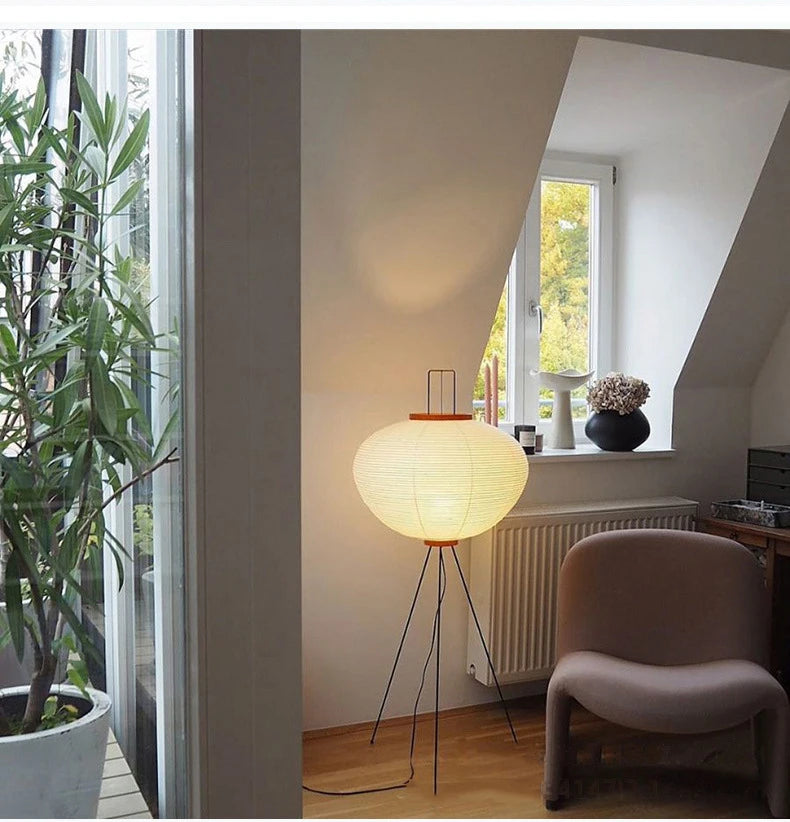 Simplified Japanese Xuan Paper Floor Lamp