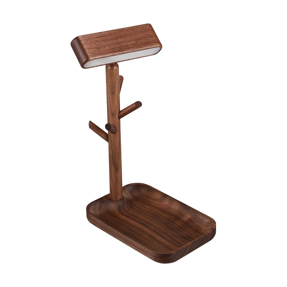 Nordic Wood LED Desk Lamp Branches Storage