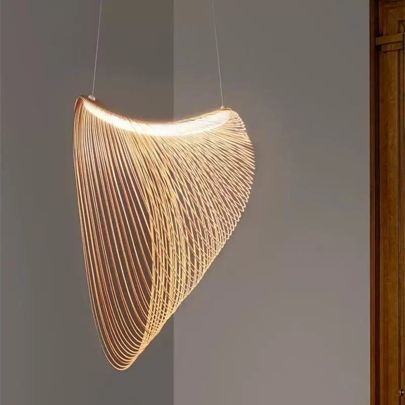 Birch Wood LED Pendant Light Nordic Designer Pendant Lamp