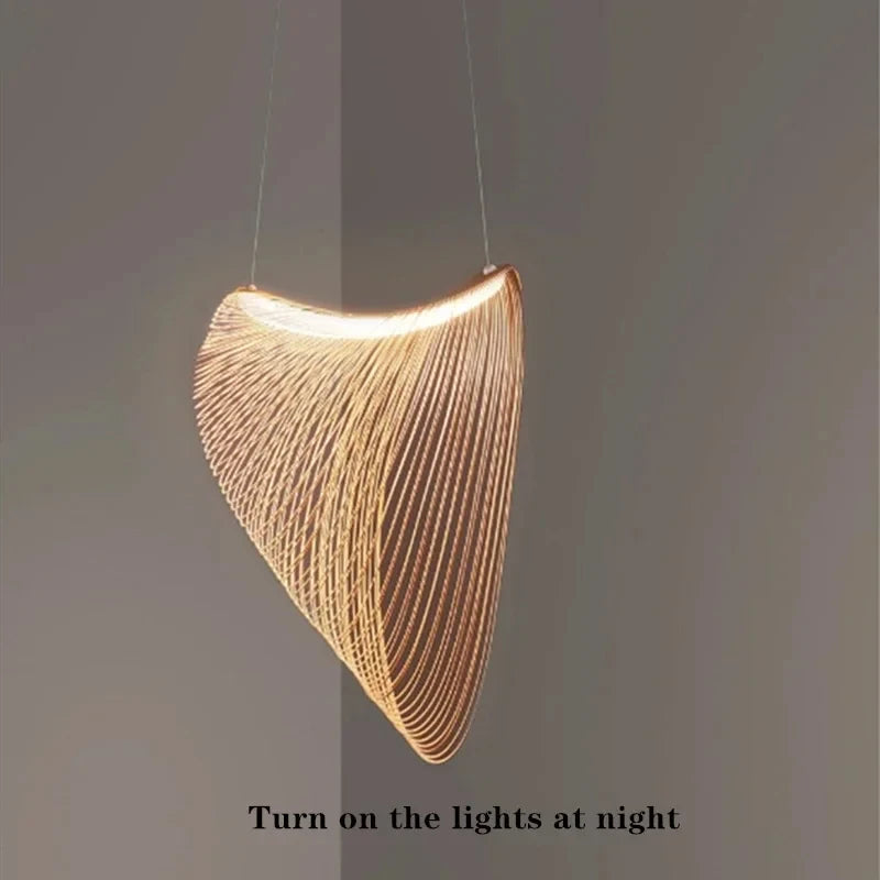 Birch Wood LED Pendant Light Nordic Designer Pendant Lamp