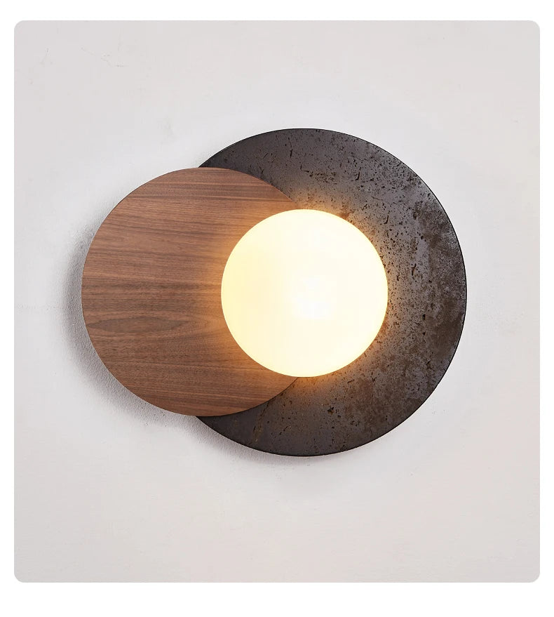 Led Black Stone Light Luxury High-End Atmosphere Wall Lamp