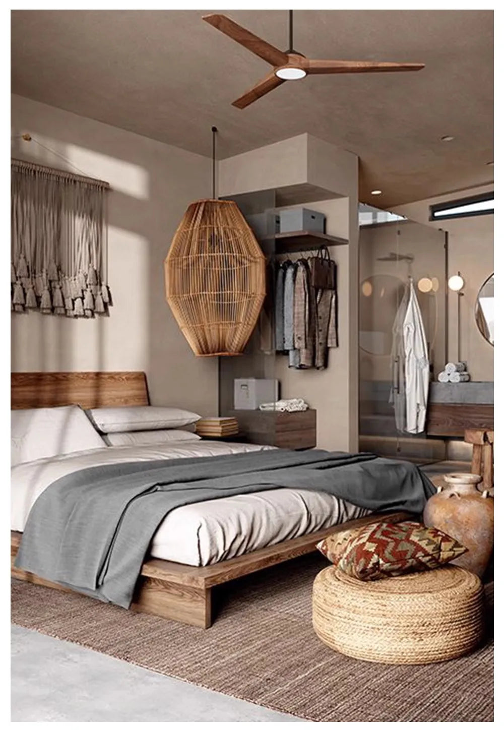 Vintage Handmade Rattan Led Chandelier Lantern Bamboo lamp