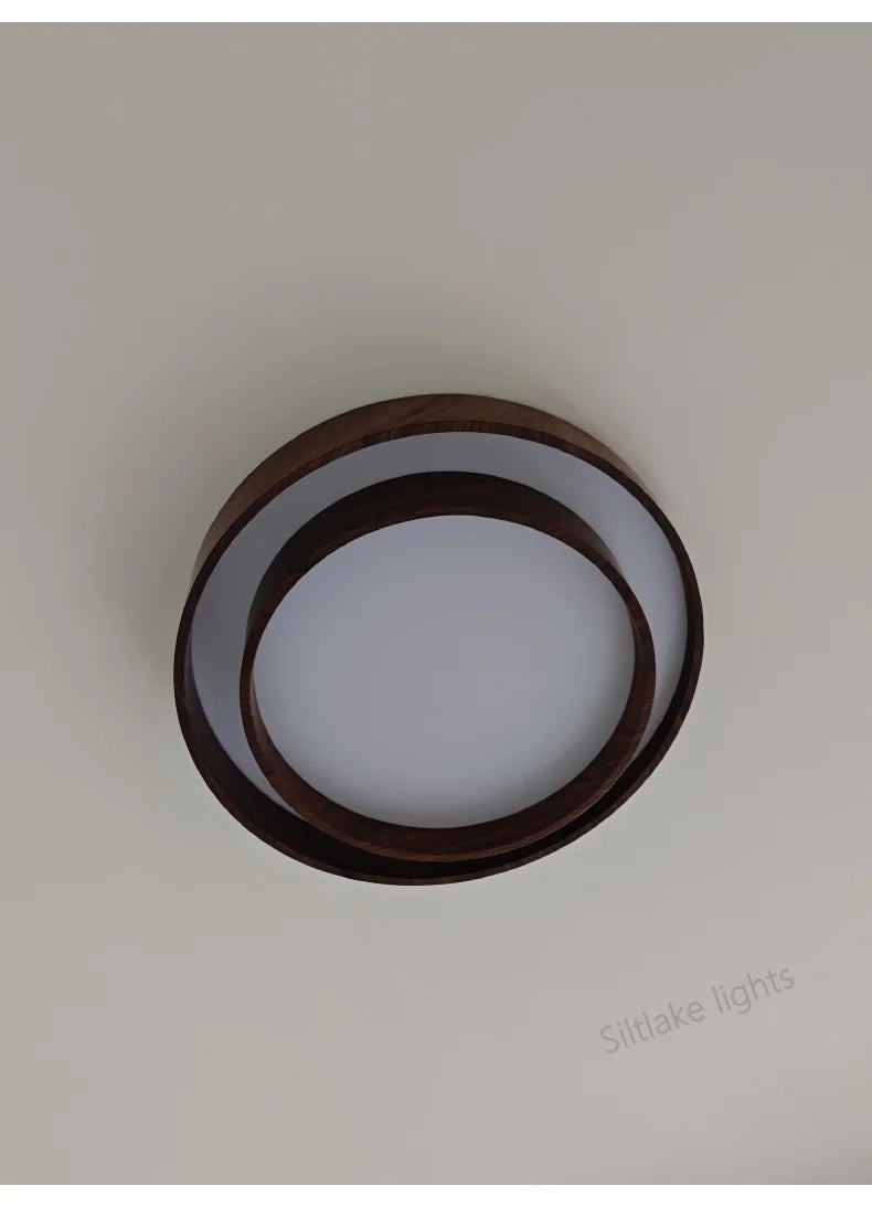 Bedroom ceiling lamp walnut color