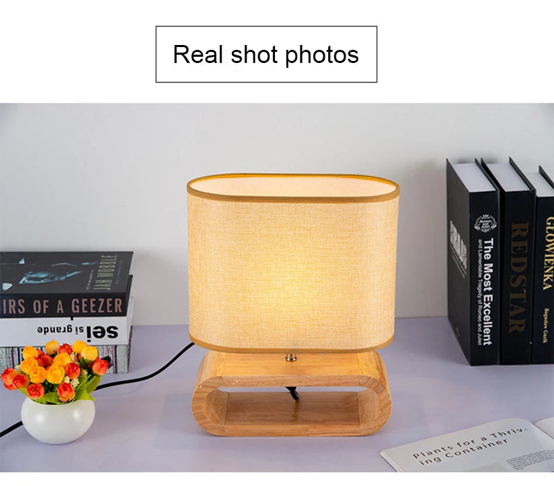 Wooden Table Lamp For Bedroom