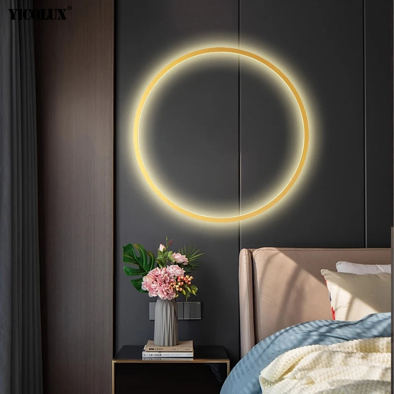 Simple Circle Background Decoration Lamp