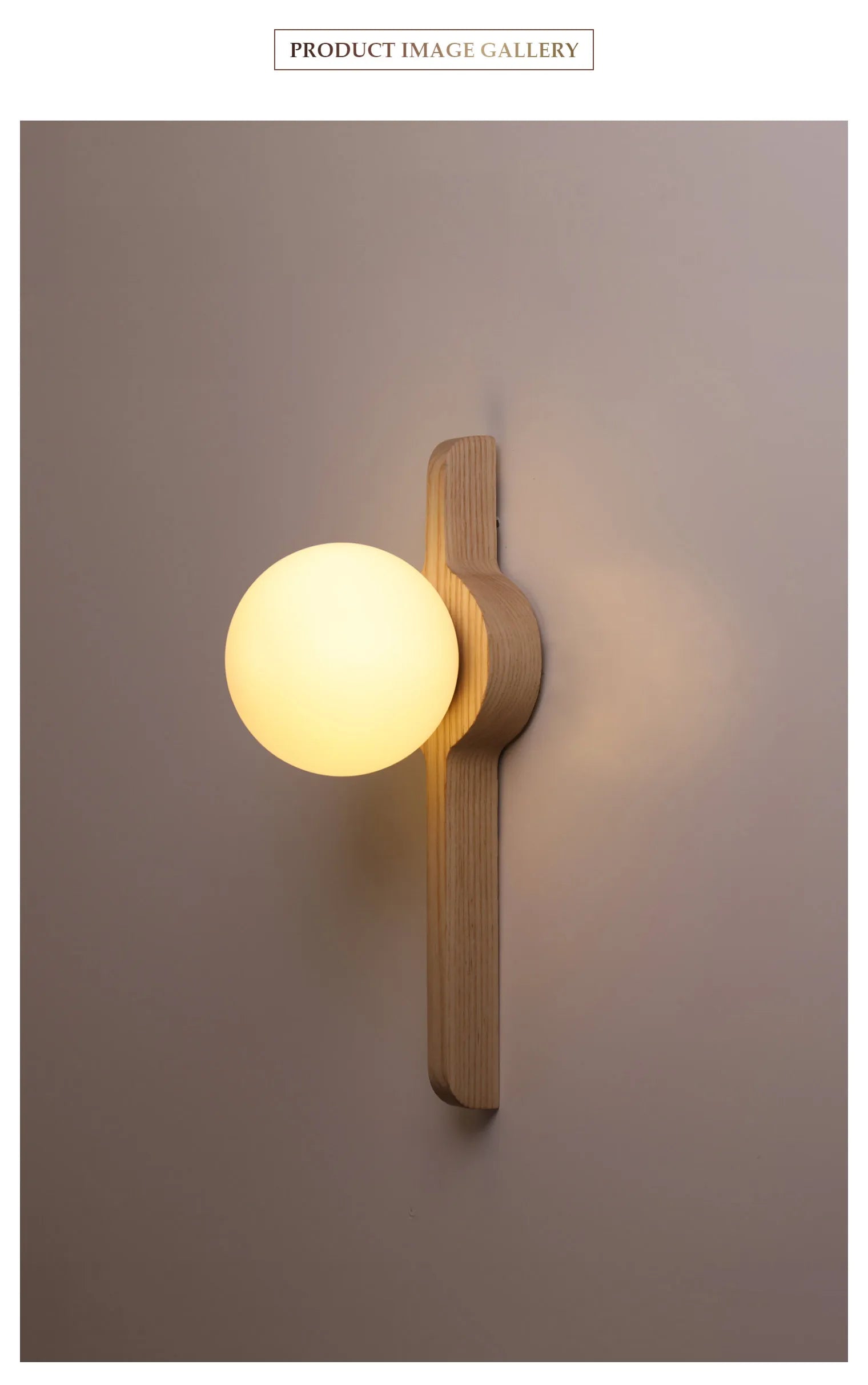 Globe Glass Moonlight Creative Walnut Wood,