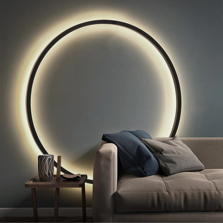 Simple Circle Background Decoration Lamp
