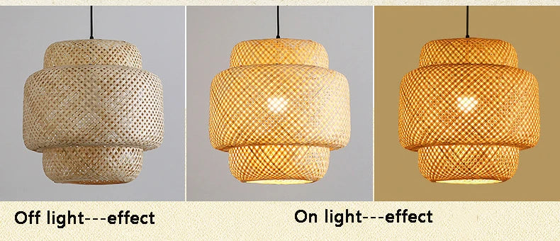 Bamboo Lantern 30cm Pendant Lamp