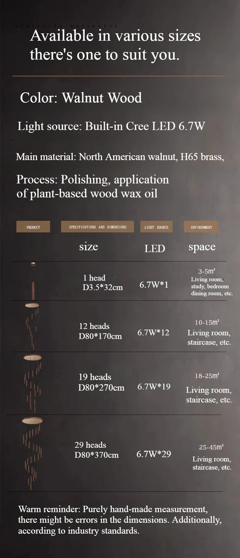 Rotary staircase, North American black walnut villa living room