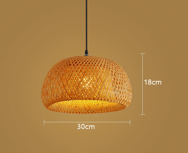 Bamboo Lantern 30cm Pendant Lamp