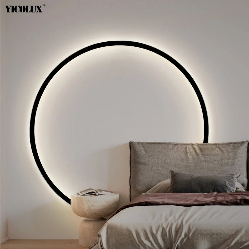 Simple Circle Background Decoration Lamp