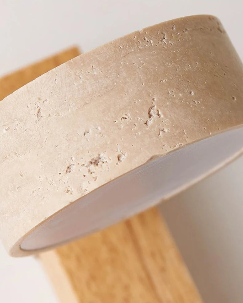 Modern Fashion Stone Wood Rotatable Led Decor Wall Lamp