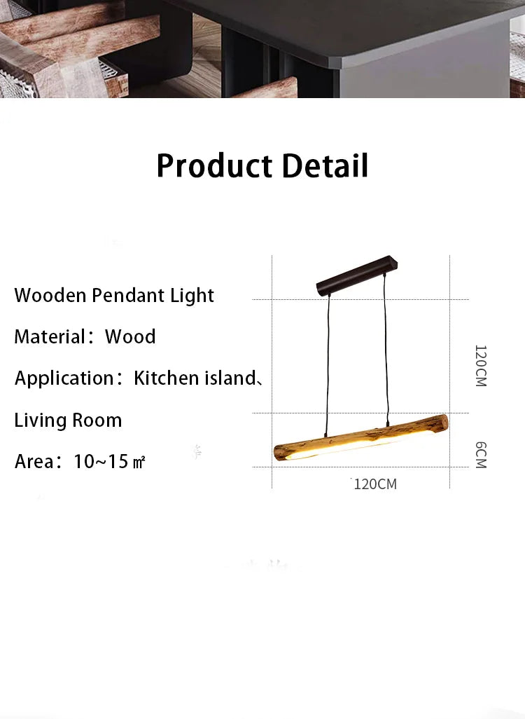 Minimalist Wood Pendant Lights Japanese Style