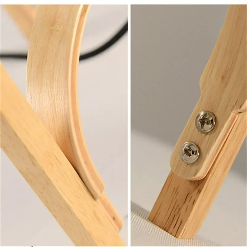 Floor Lamp Art Modern Simple Wood Light