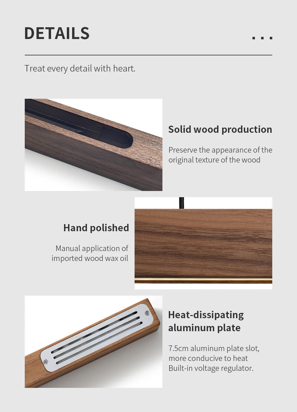 Nordic Wood Pendant Lights LED Modern Hanging Lamp