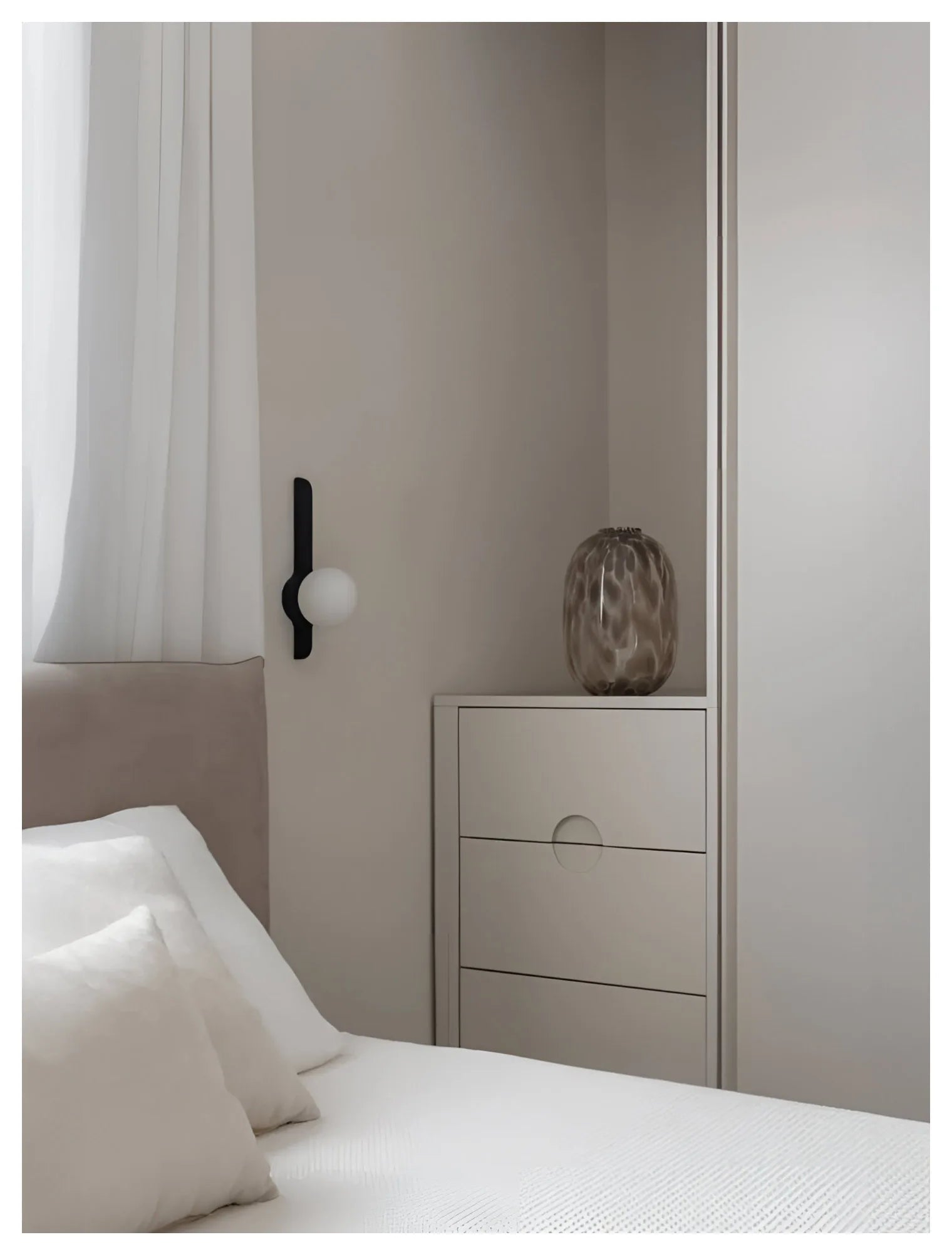 Globe Glass Moonlight Creative Walnut Wood,