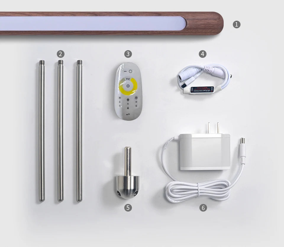 LED Wooden Standing Floor Lamp