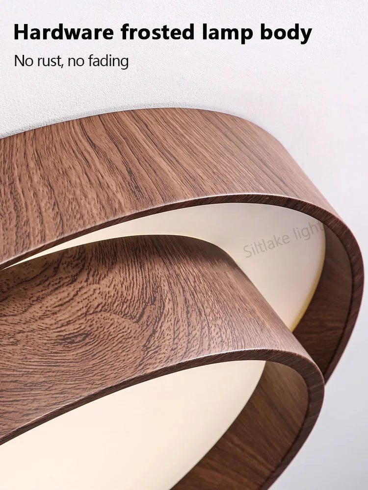 Bedroom ceiling lamp walnut color