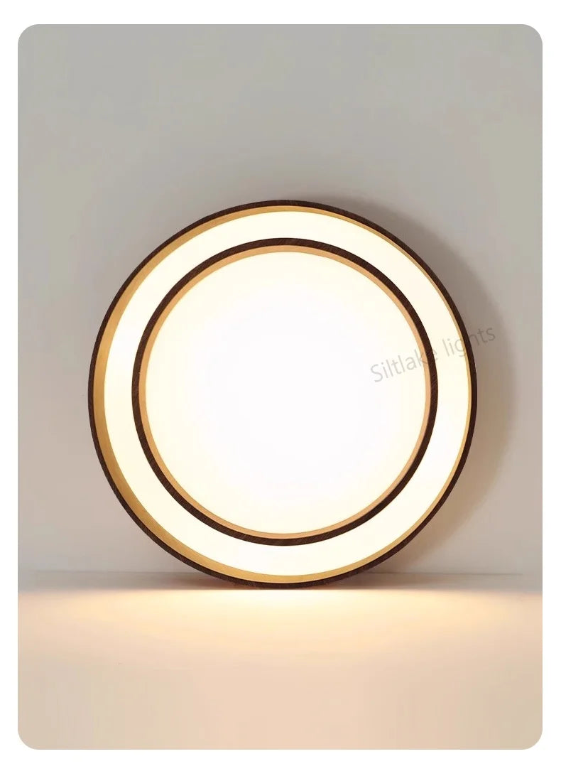 Bedroom ceiling lamp walnut color