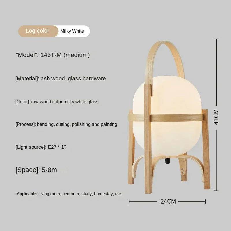 Floor Lamp Art Modern Simple Wood Light